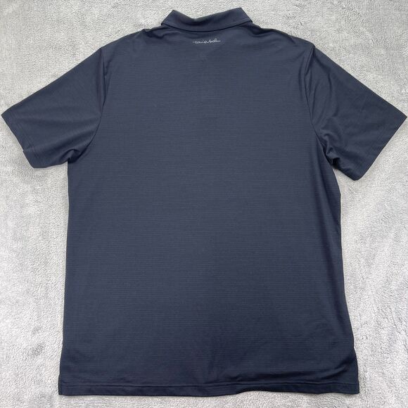 Travis Mathew Polo Shirt Mens 2XL Black Stretch Golf Outdoor Casual Striped - Picture 7 of 11